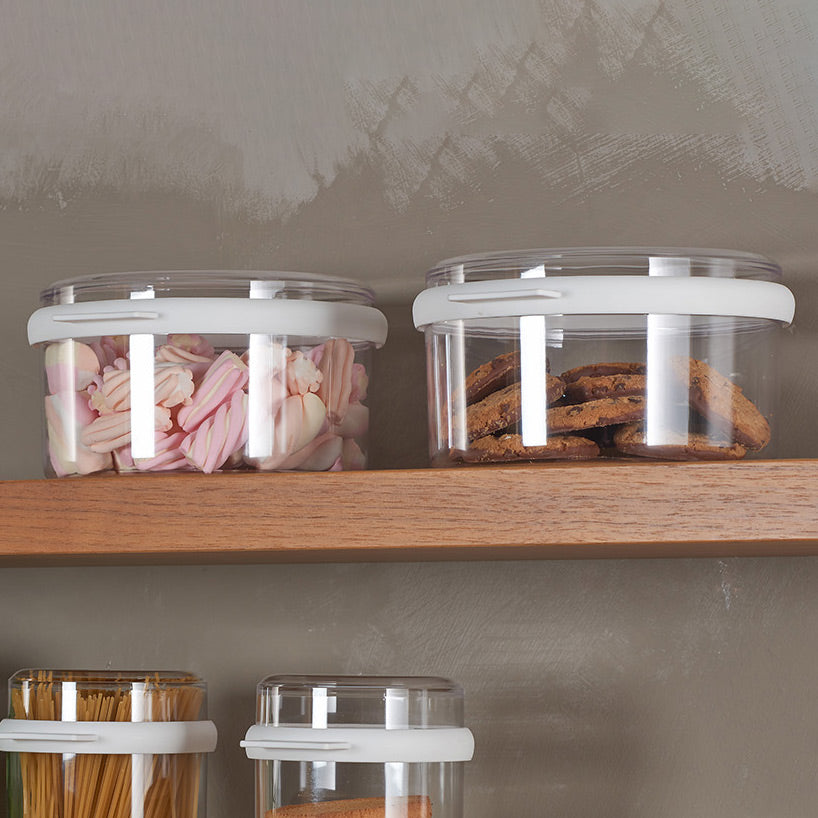 Clear Kitchen Storage Canister Round - Not A Boring Box