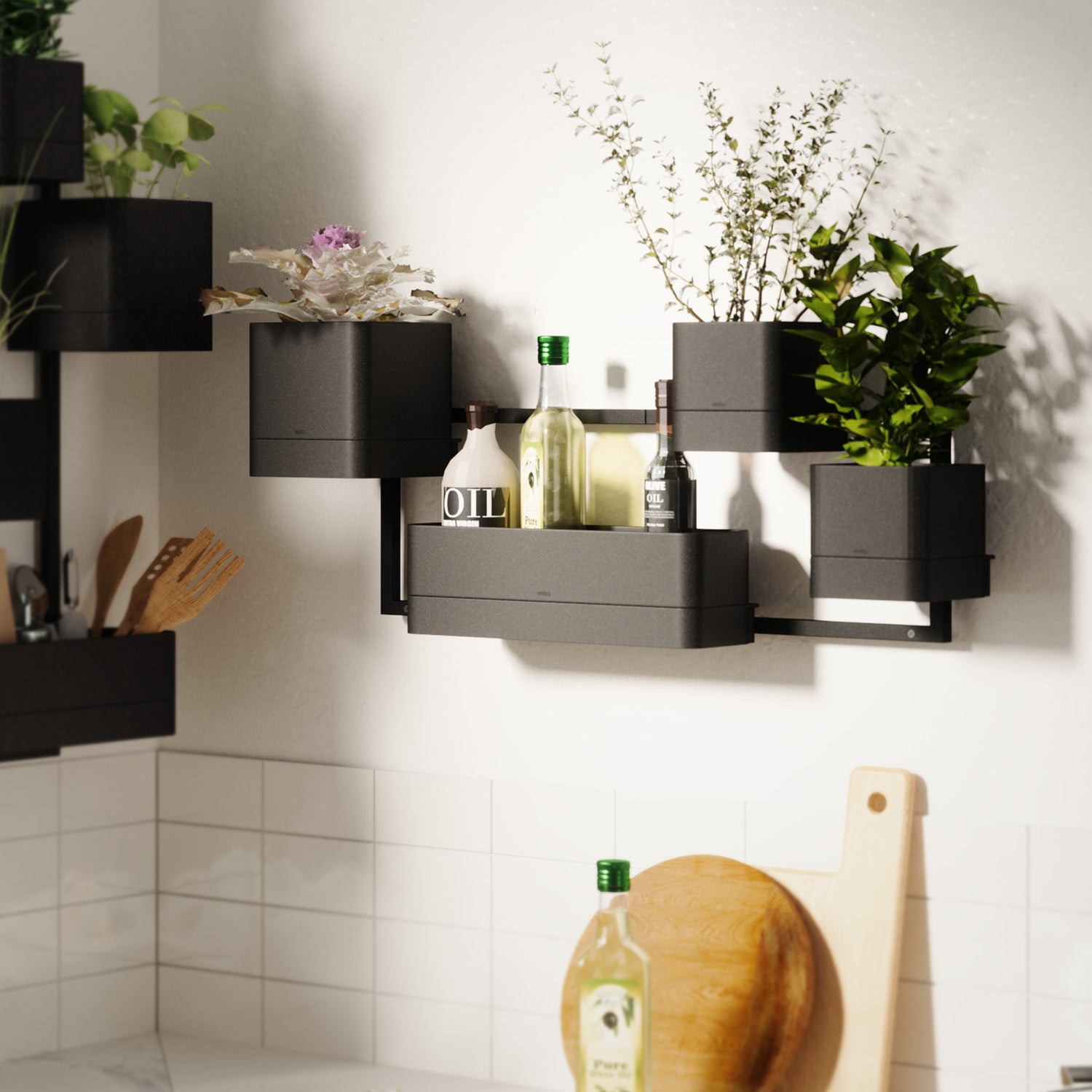 wall mounted kitchen organiser cubiko
