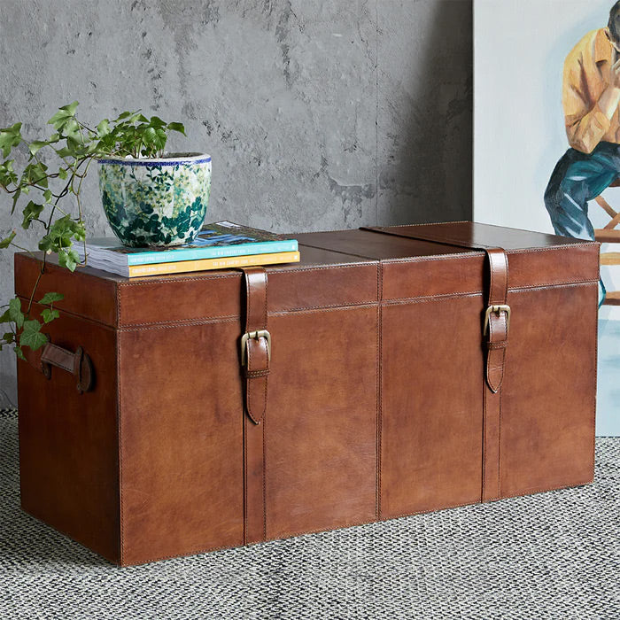 Leather Storage Chest