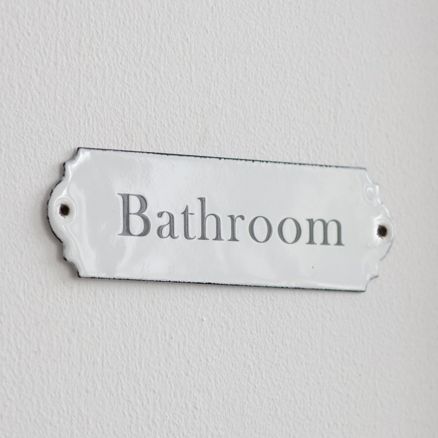 Enamel Bathroom Sign - Not A Boring Box