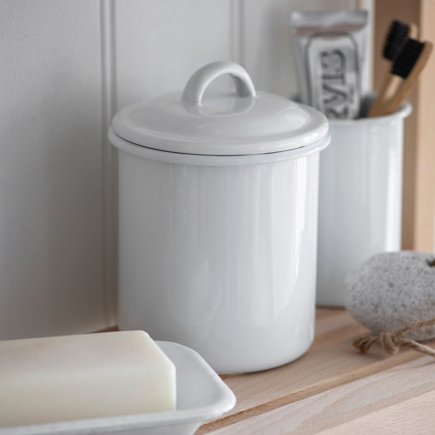 Enamel Storage Jar - Not A Boring Box