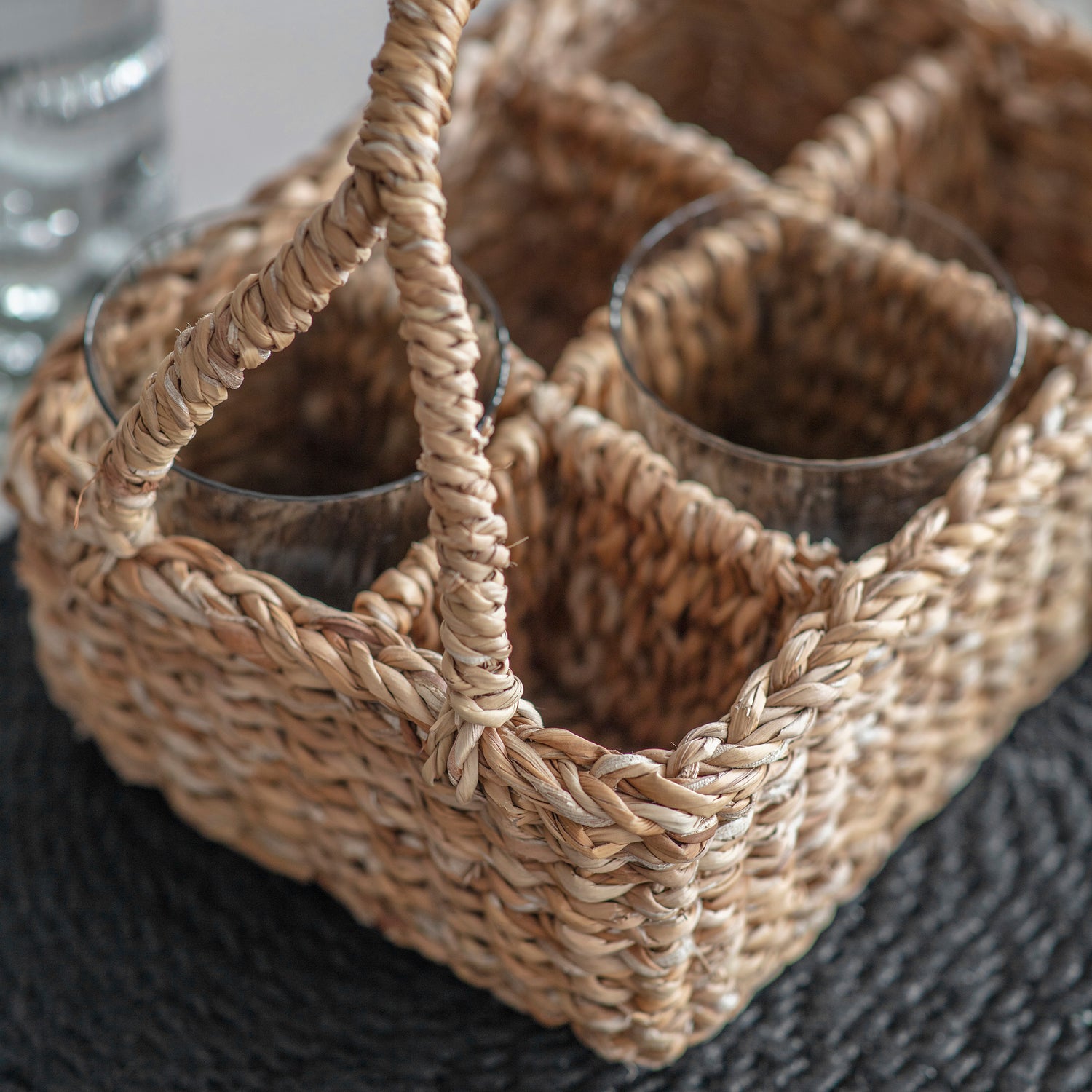 Seagrass Glass Carrier Brading - Not A Boring Box