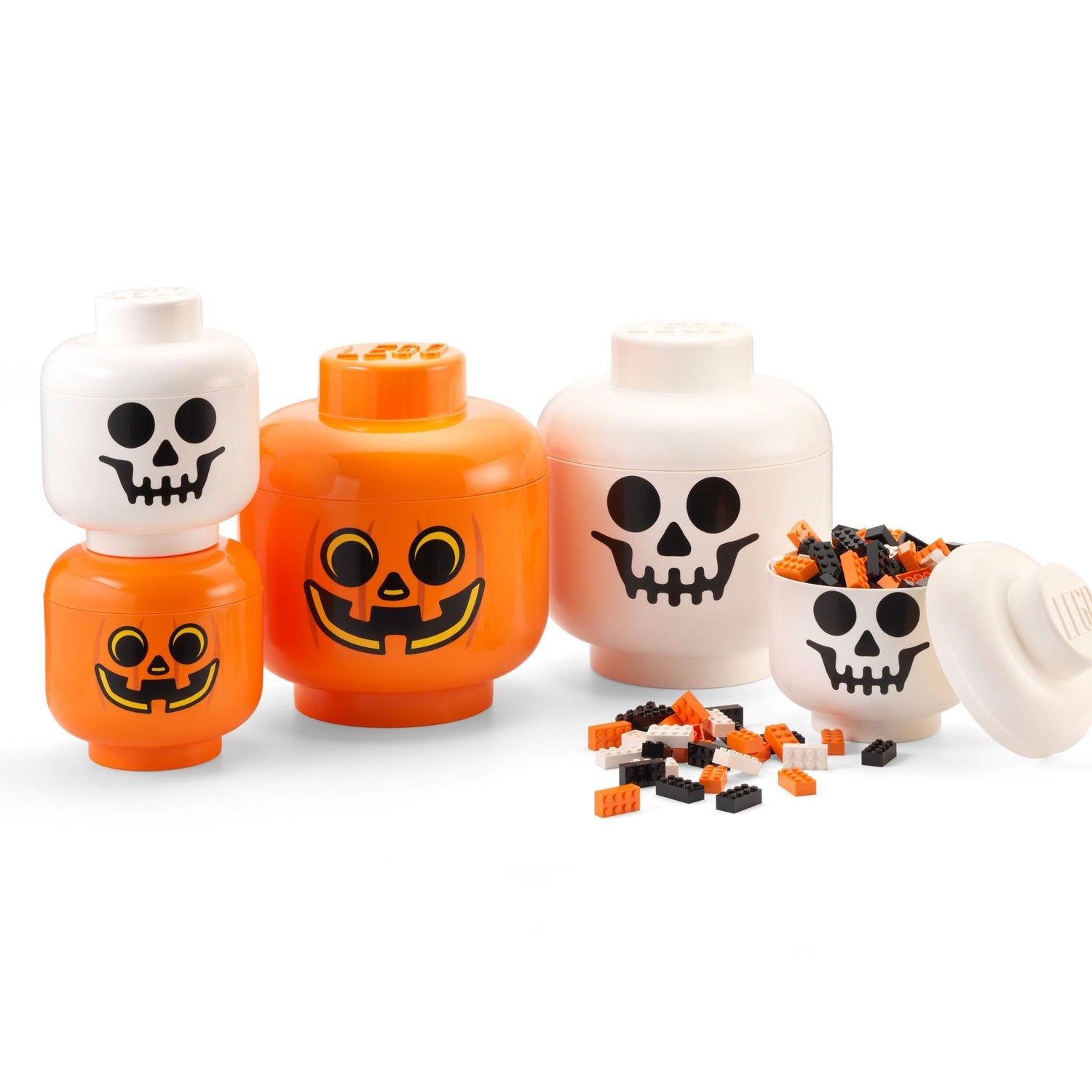 Giant LEGO Storage Head - Small Pumpkin - Not A Boring Box APFE