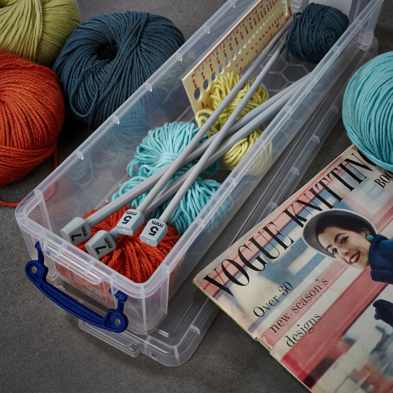 Knitting Needle Paint Brush Storage Box - Not A Boring Box