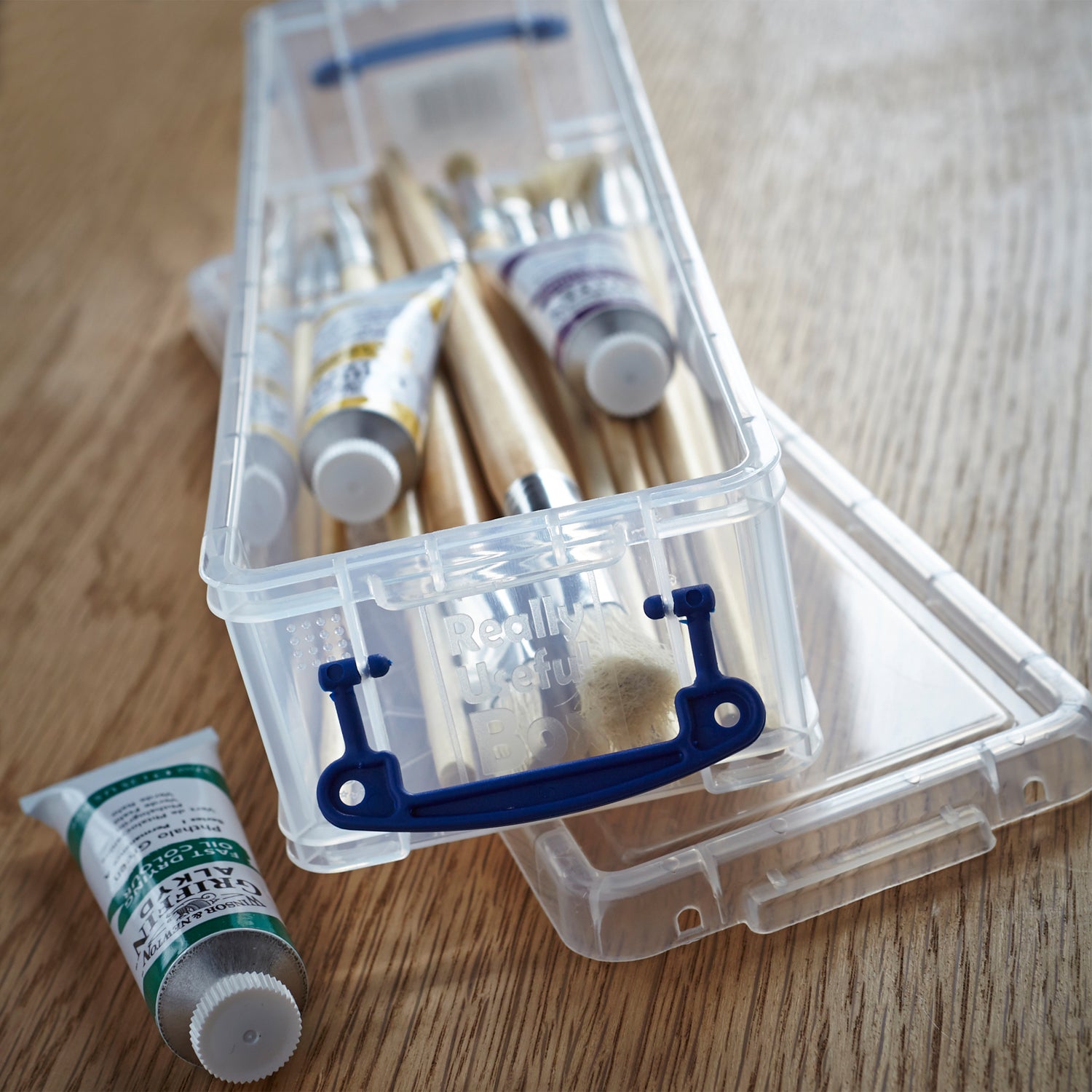 Knitting Needle Paint Brush Storage Box - Not A Boring Box