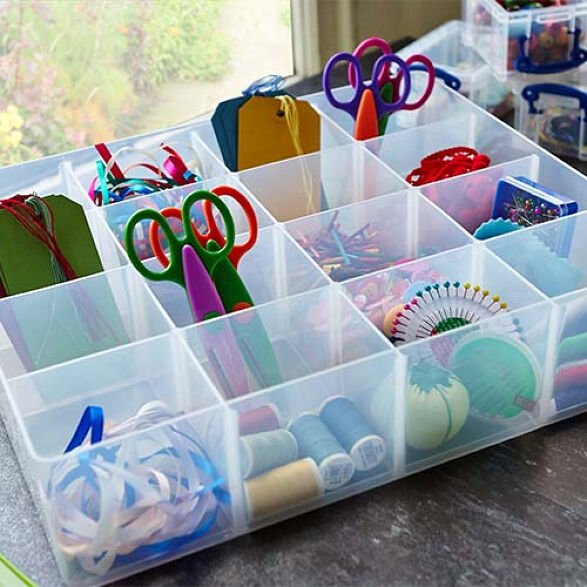 16 Compartment Craft Storage Tray - Not A Boring Box APFE