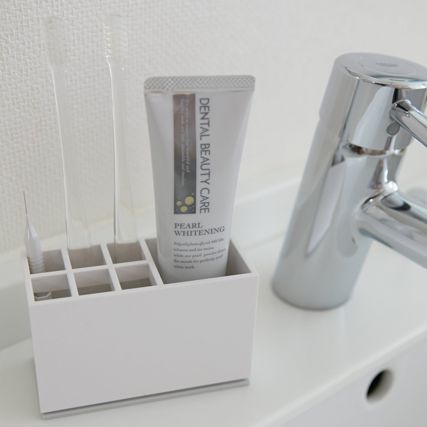 Toothbrush and Toothpaste Holder - Mist - Not A Boring Box APFE