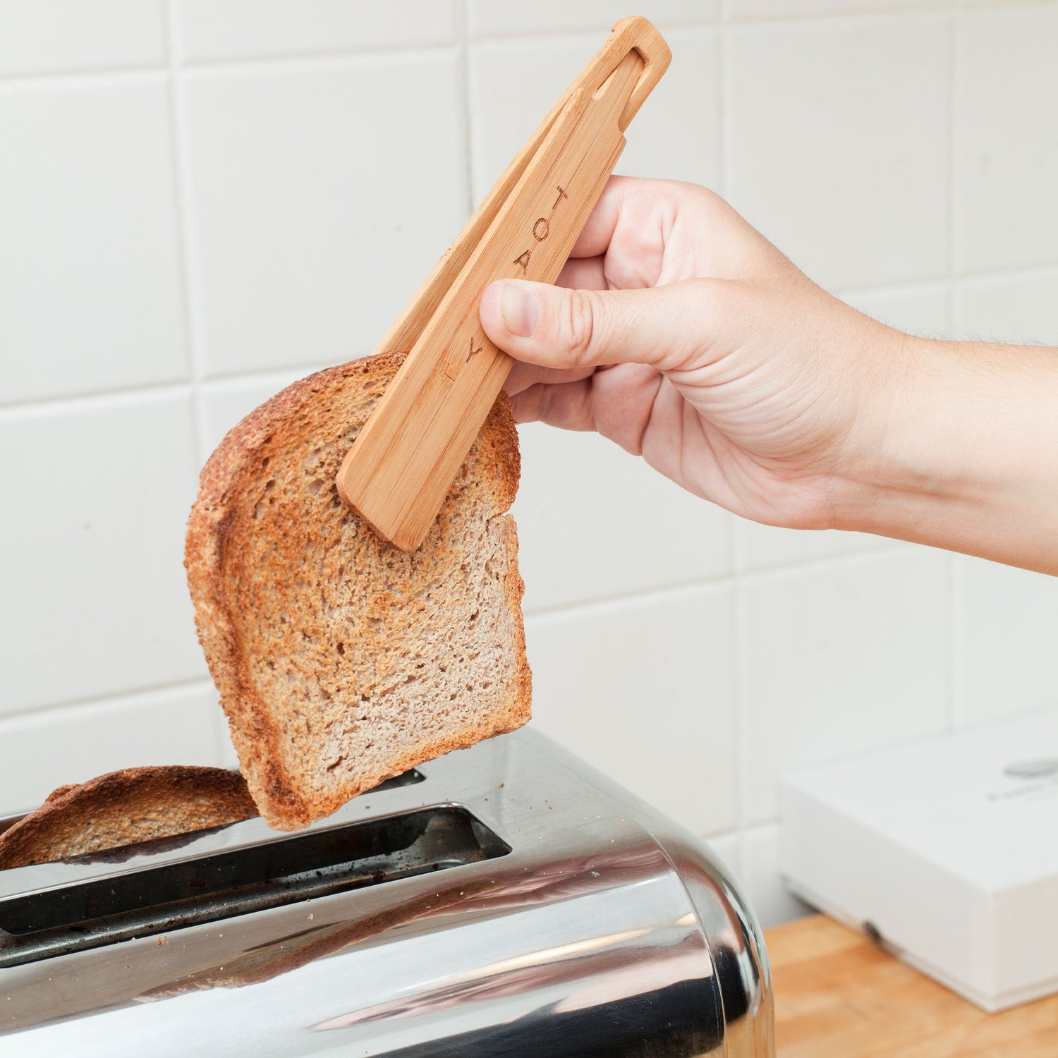 Bamboo Toasty Tongs - Not A Boring Box