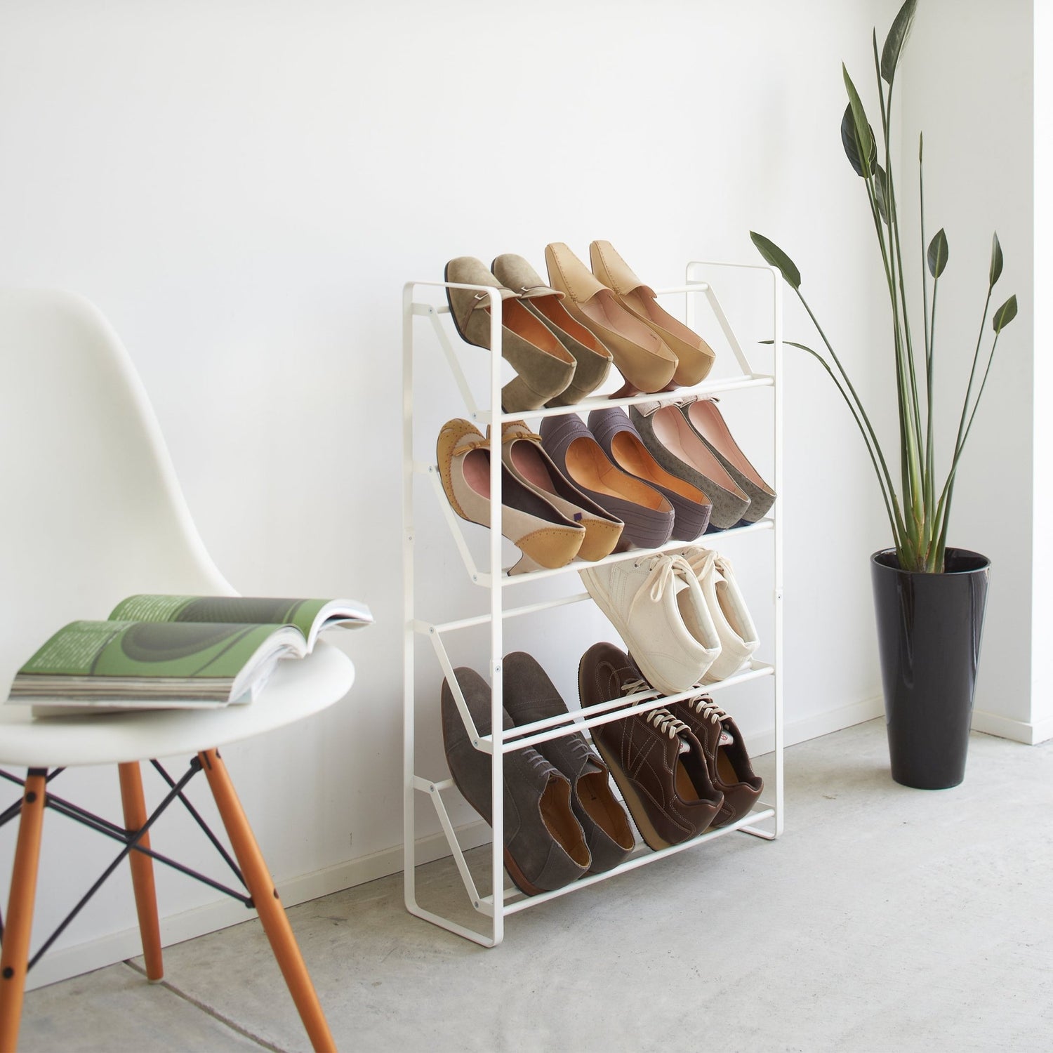 4 Tier Slimline Shoe Rack - Not A Boring Box APFE