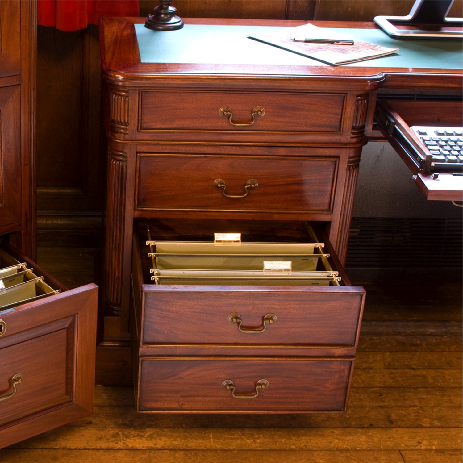 Twin Pedestal Computer Desk La Roque - Not A Boring Box