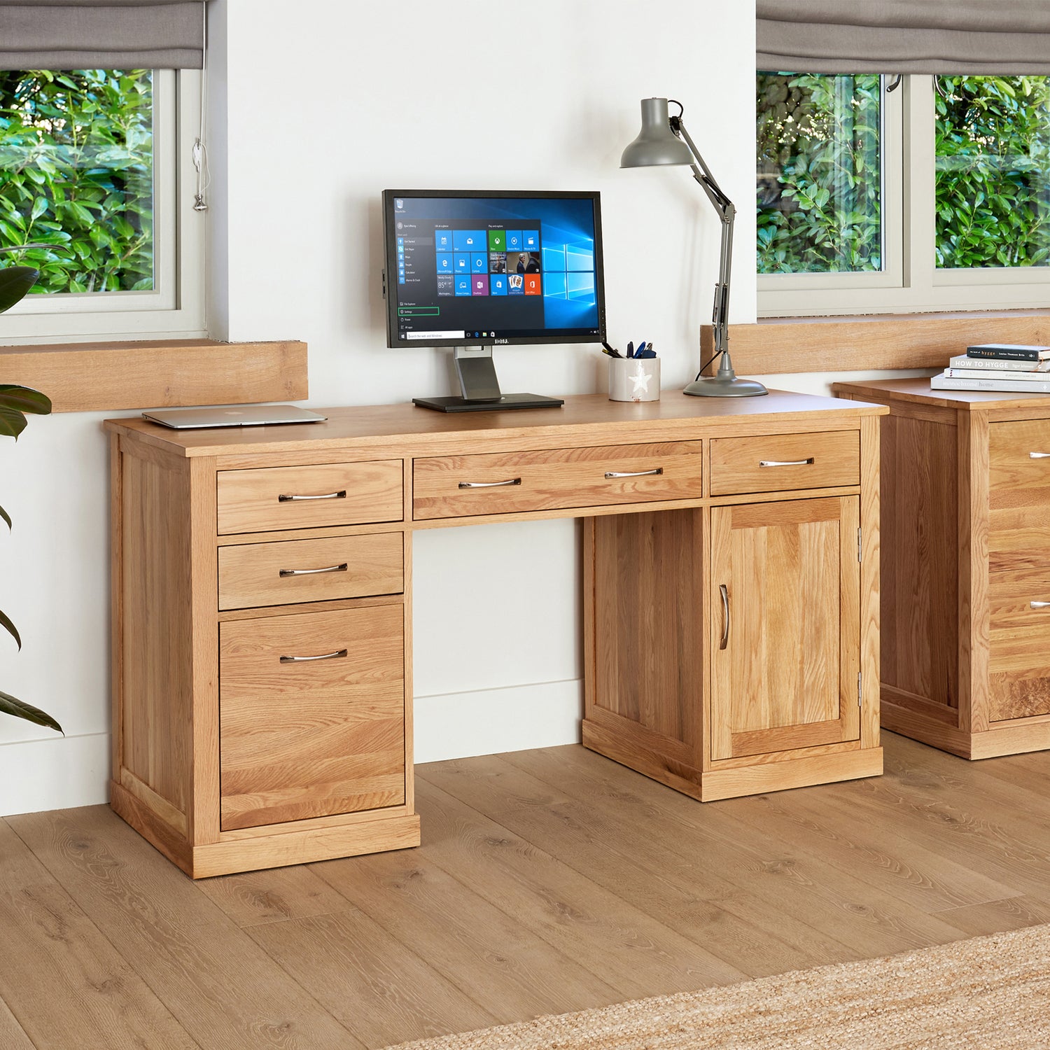 Twin Pedestal Computer Desk Mobel - Not A Boring Box