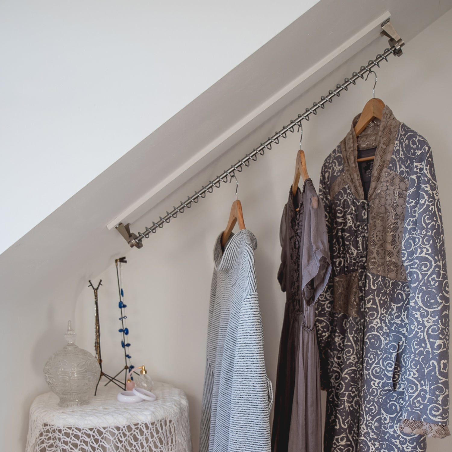 Any Angle Clothes Hanging Rail - Zebedee 90cm - Not A Boring Box