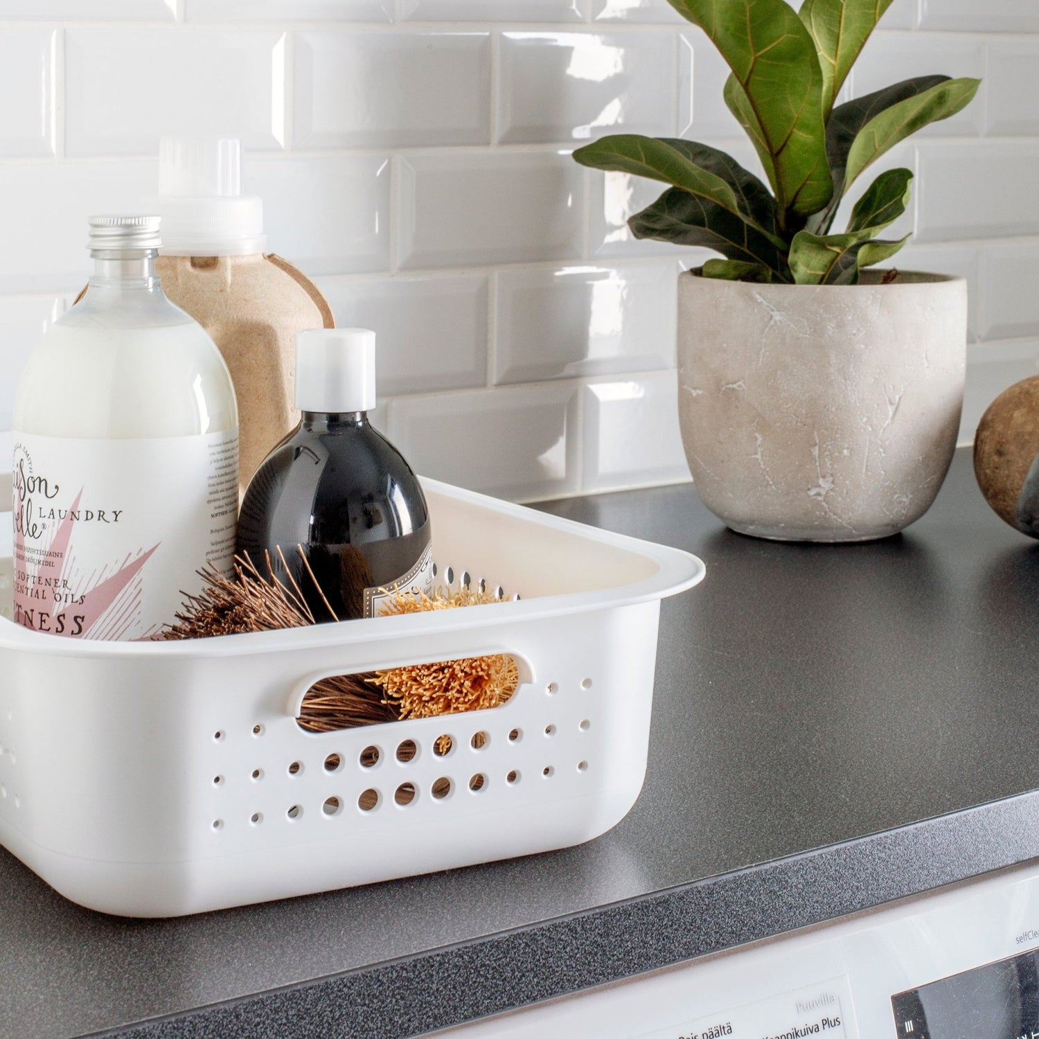 White SmartStore Basket - Shallow - Not A Boring Box APFE