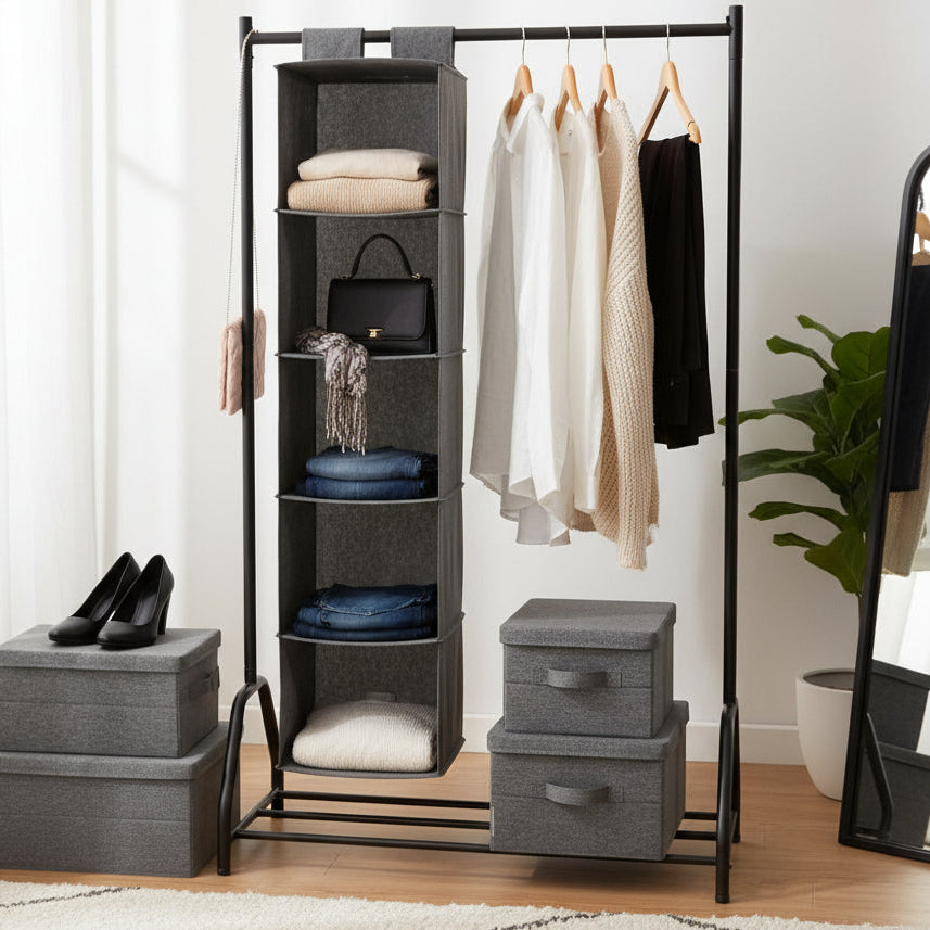 Hanging Clothes Organiser Grey