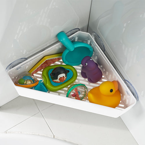 Corner Suction Shower Caddy White