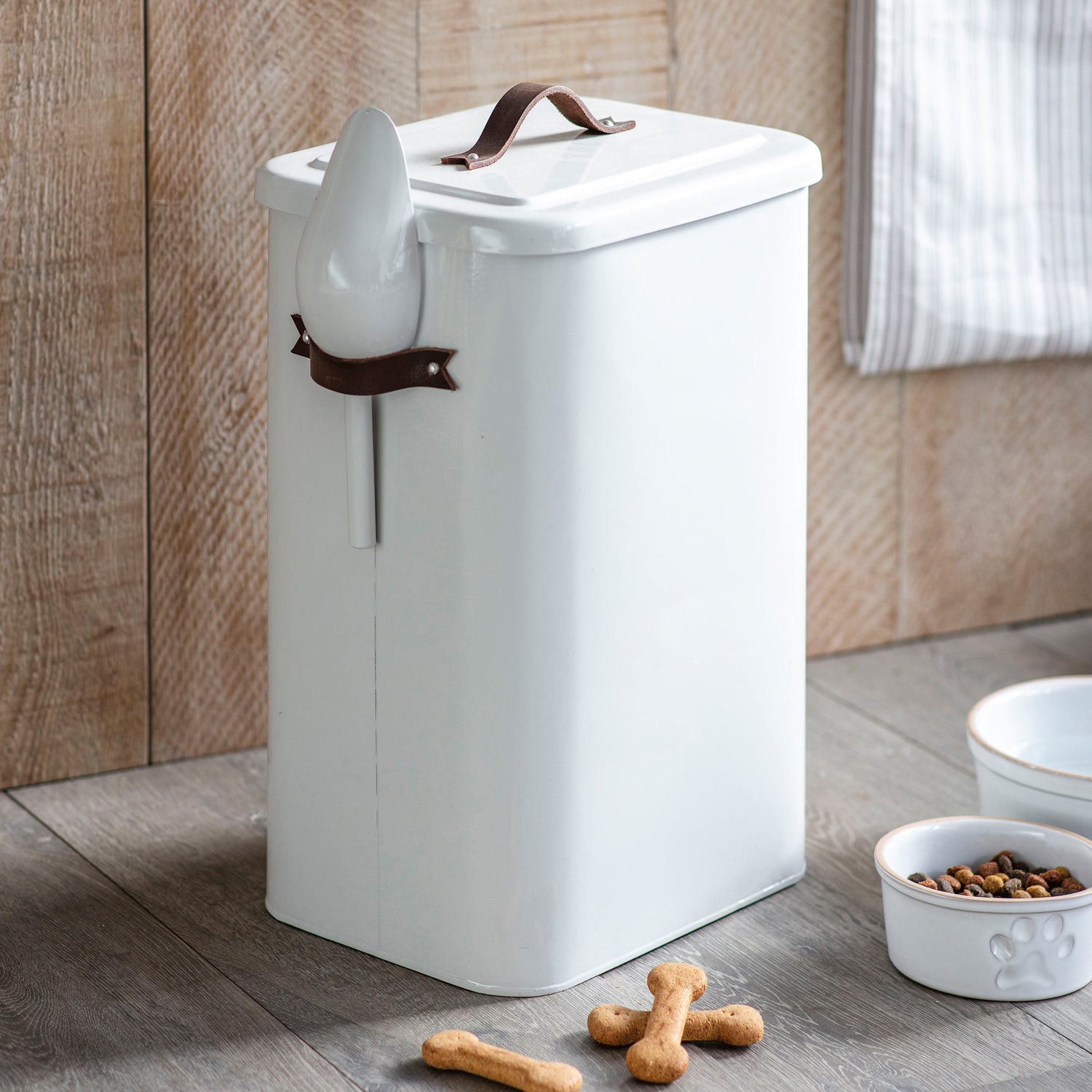 Pet Food Storage Bin With Scoop Large - Not A Boring Box