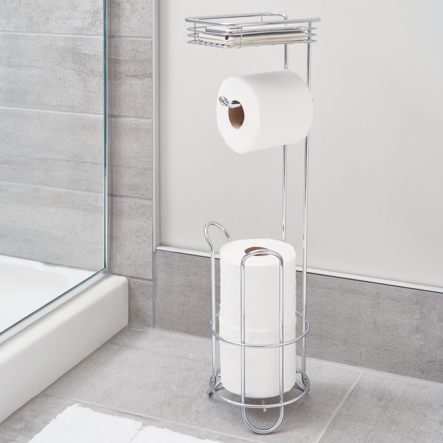 Loo Roll Holder With Shelf Classico - Not A Boring Box