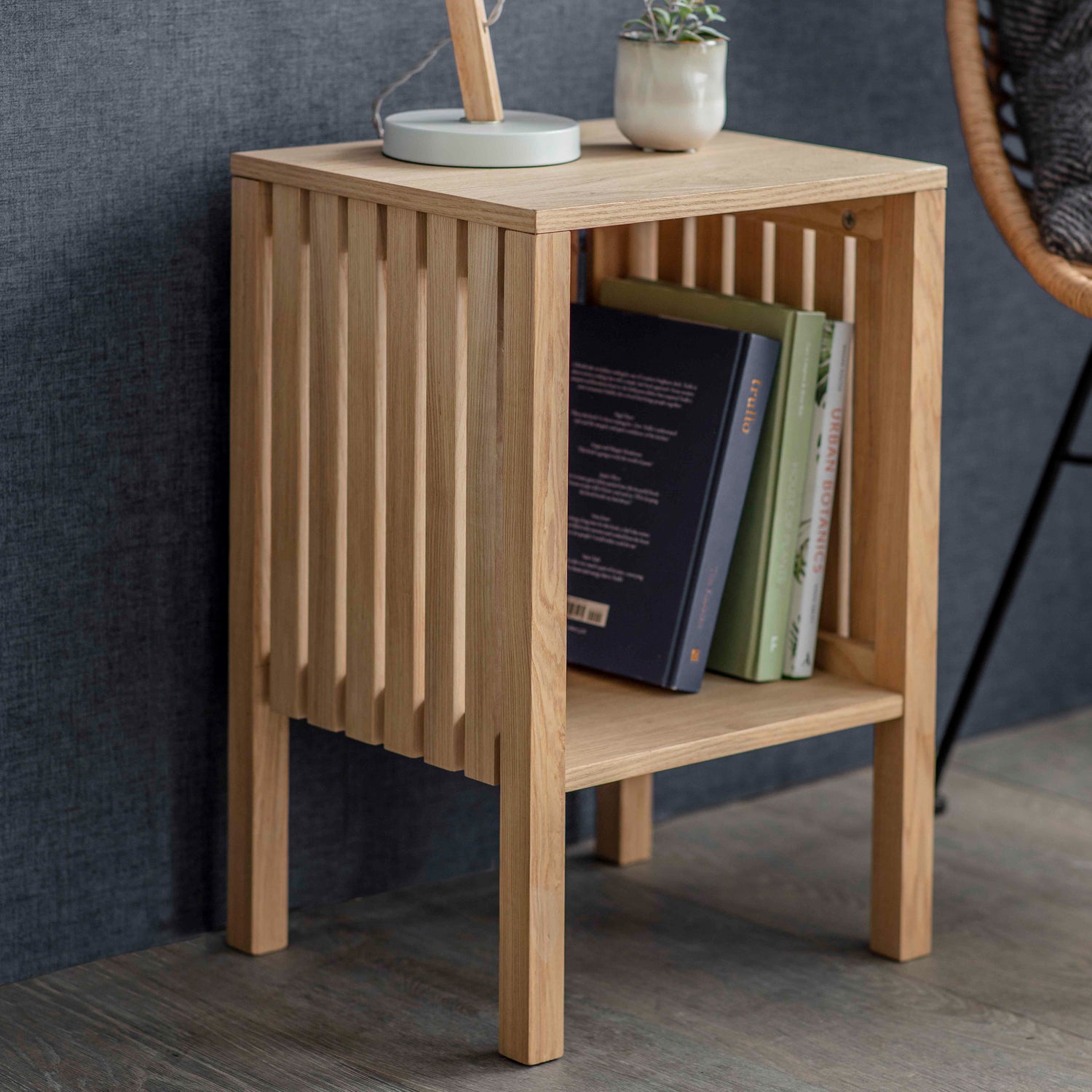Wooden Side Table-Linear - Not A Boring Box