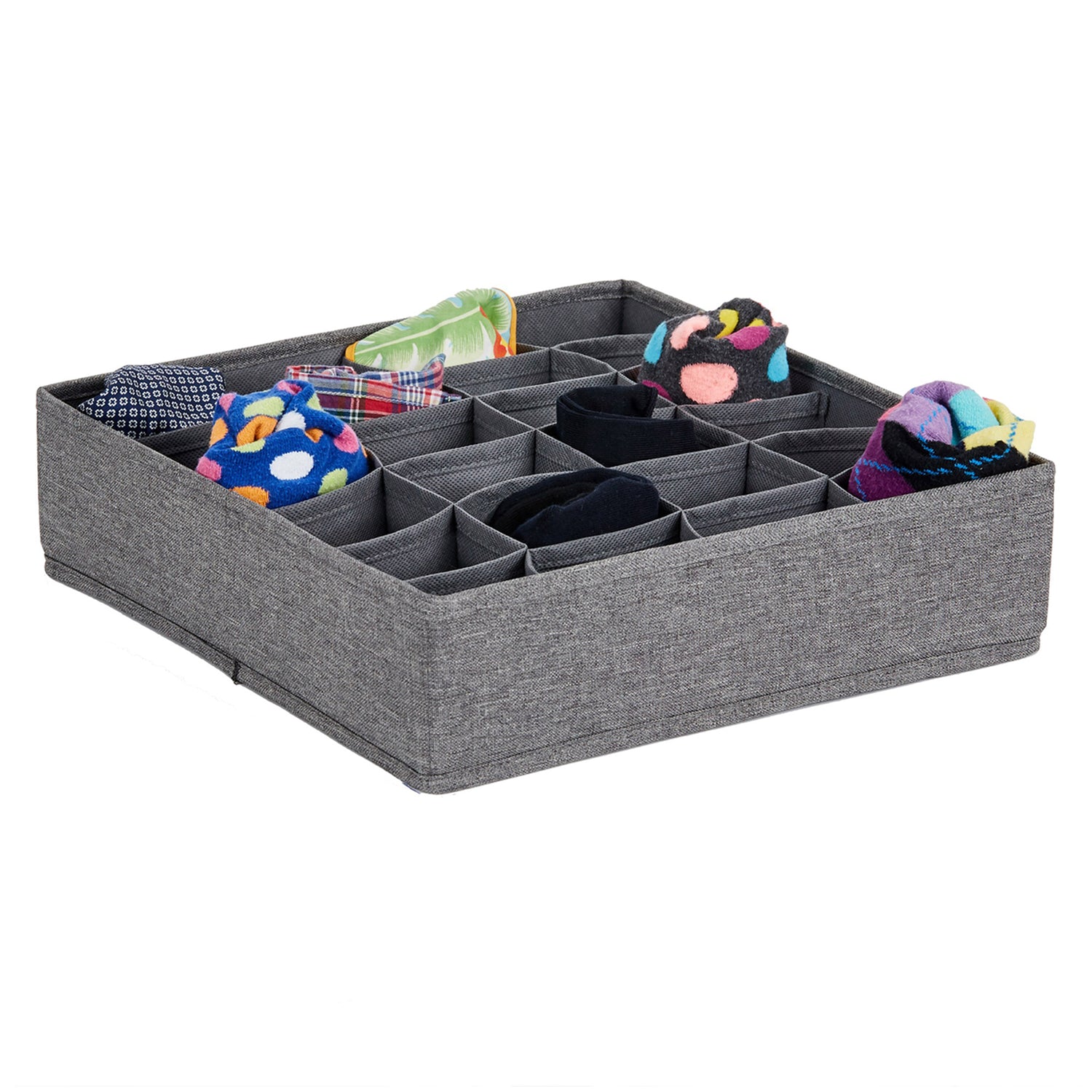 Grey Drawer Organiser 24 Compartments - Not A Boring Box