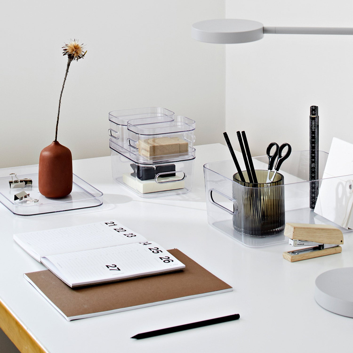 Clear Stacking Lidded Fridge Storage Box Bundle - Not A Boring Box