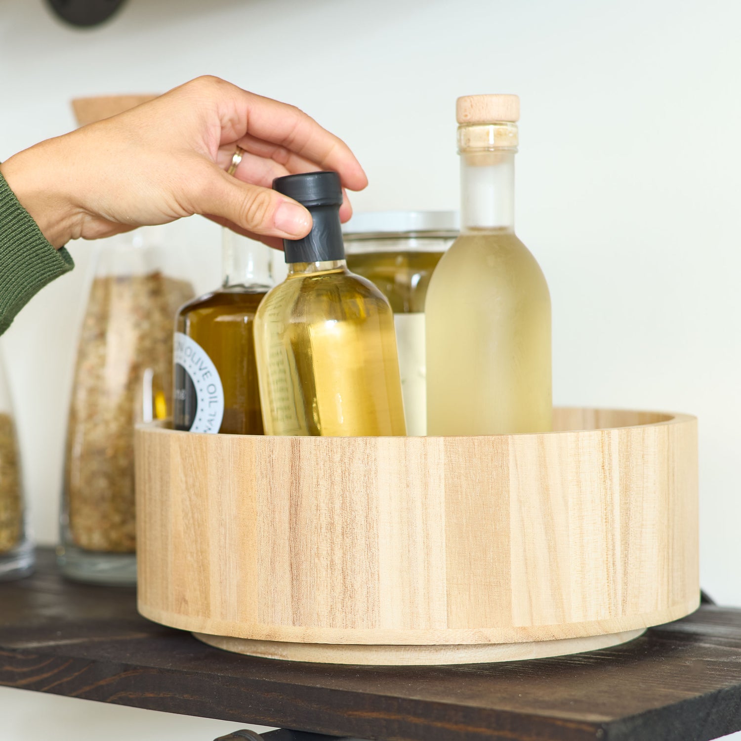 Rotating Cupboard Organiser- Tall Wooden - Not A Boring Box