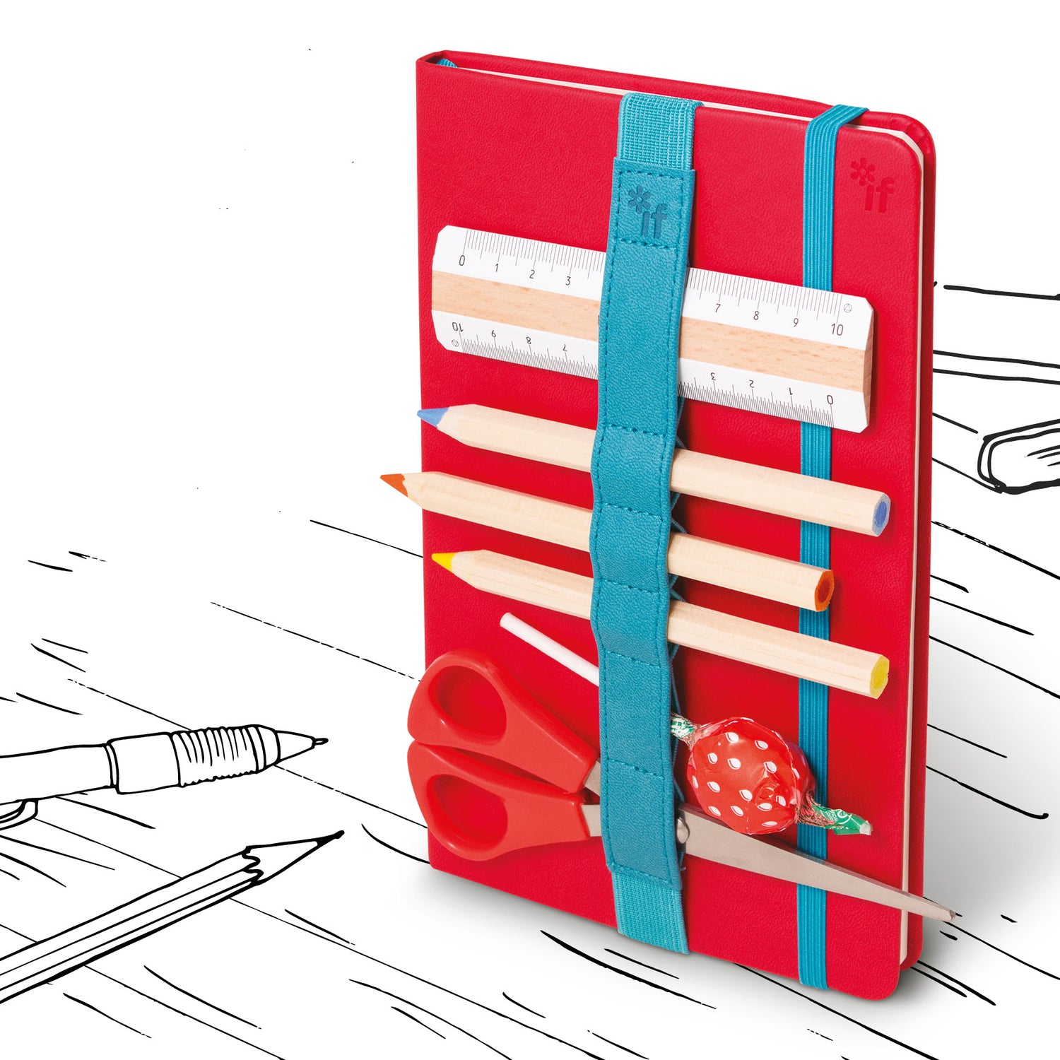 Notebook Stationery Organiser Belt - Not A Boring Box
