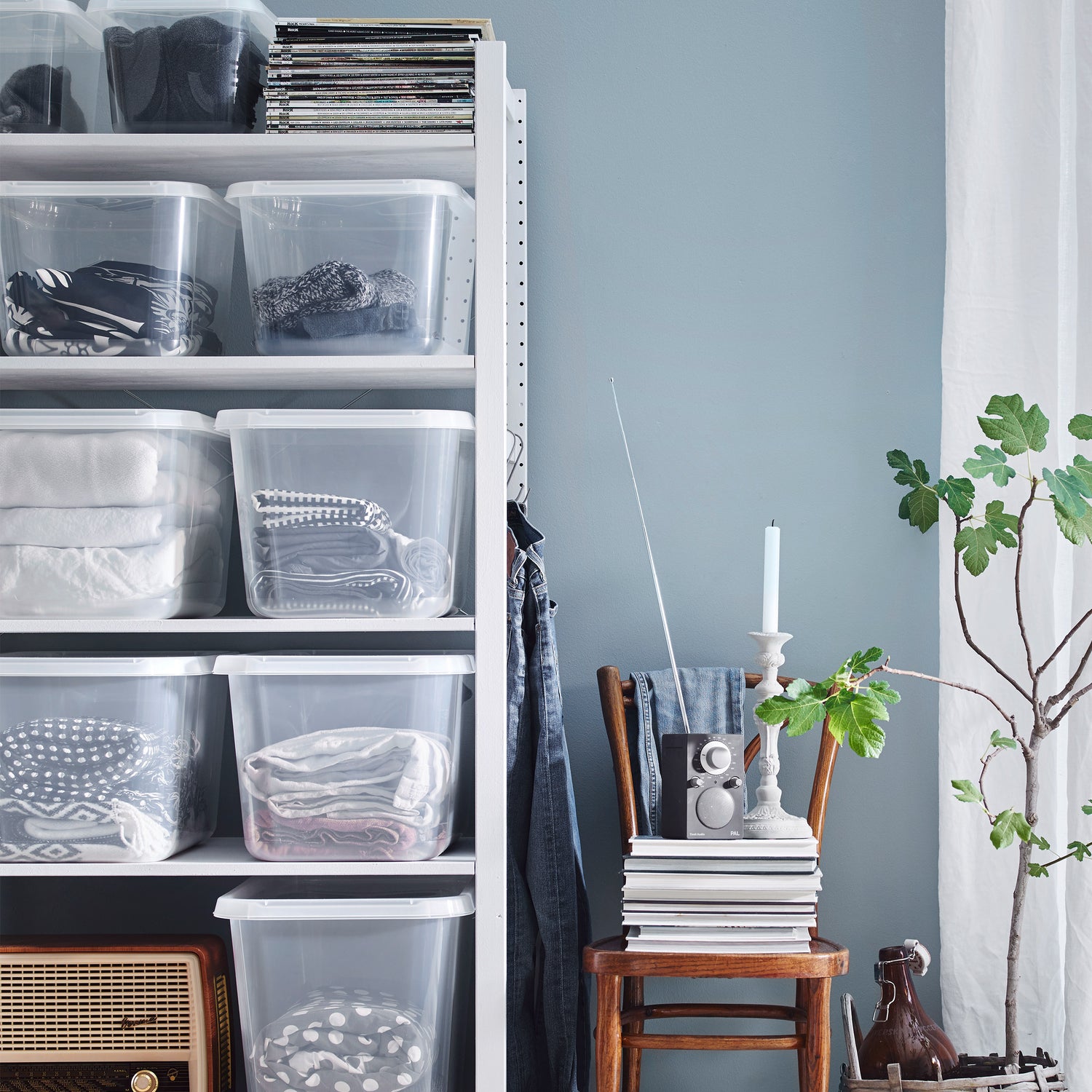 Large Plastic Lidded Storage Box 44 Litre - Not A Boring Box