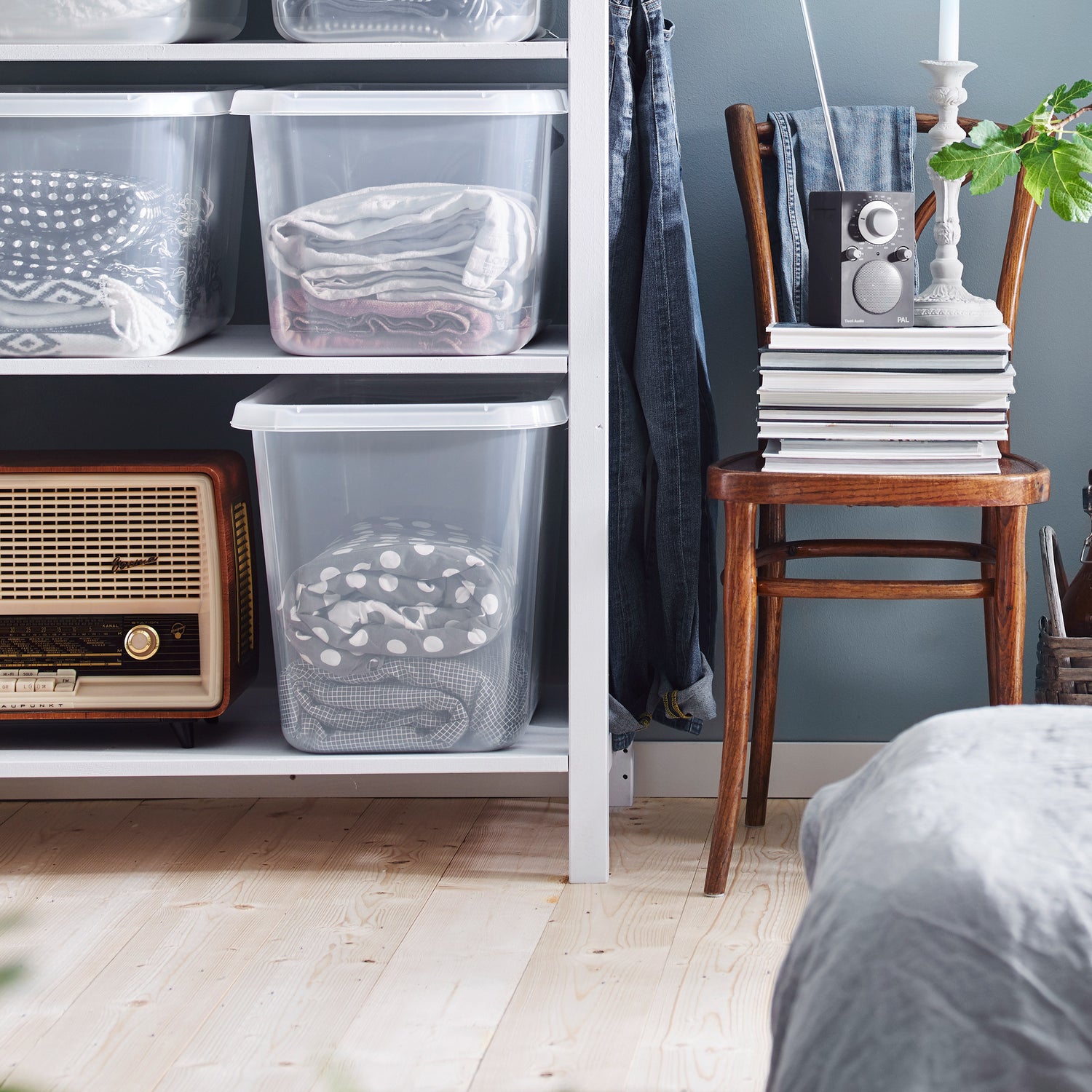 Extra Large Plastic Lidded Storage Box 60 Litre - Not A Boring Box