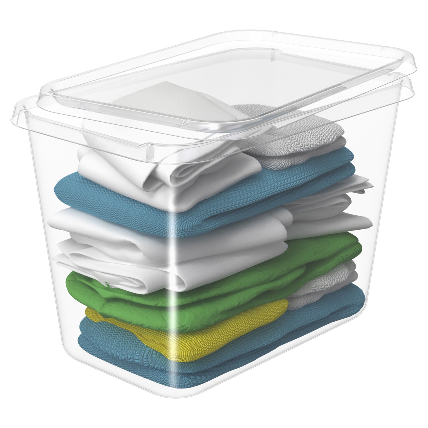 Extra Large Plastic Lidded Storage Box 60 Litre - Not A Boring Box