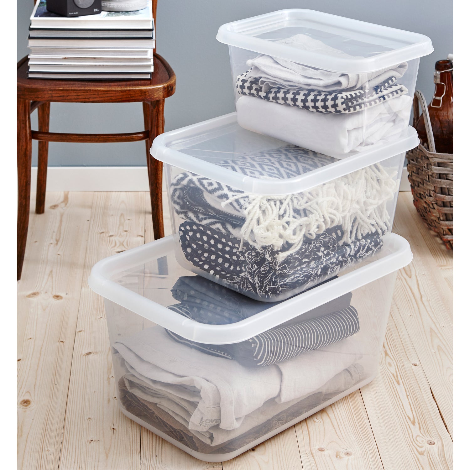plastic lidded storage box basics bundle 1