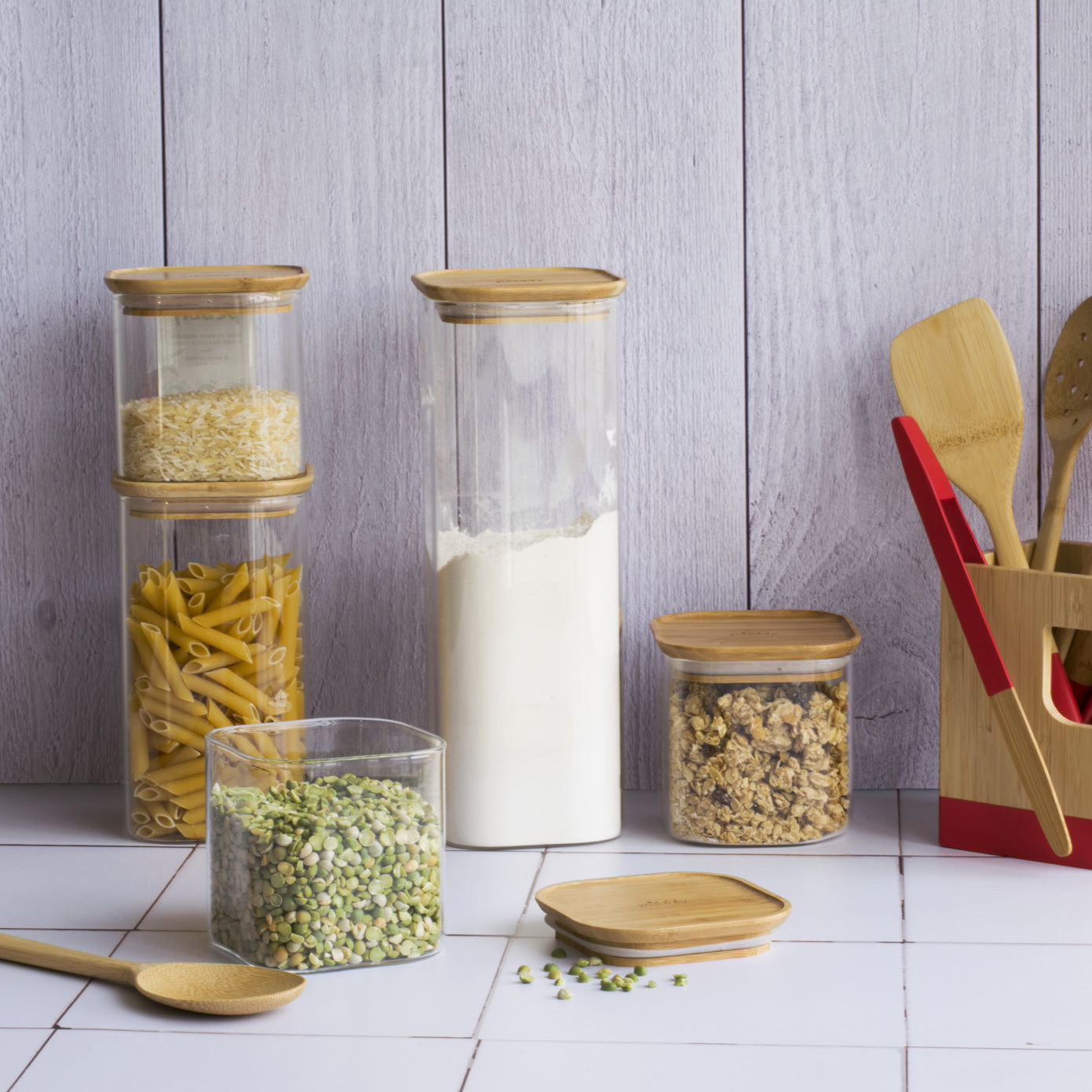 Glass Storage Canister With Bamboo Lid 1.4 Litre - Not A Boring Box