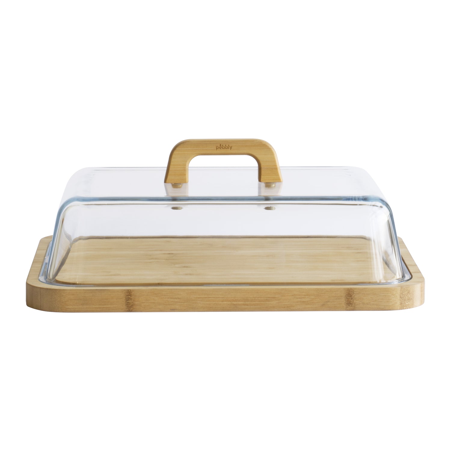 Bamboo Cheese Board With Glass Lid - Not A Boring Box
