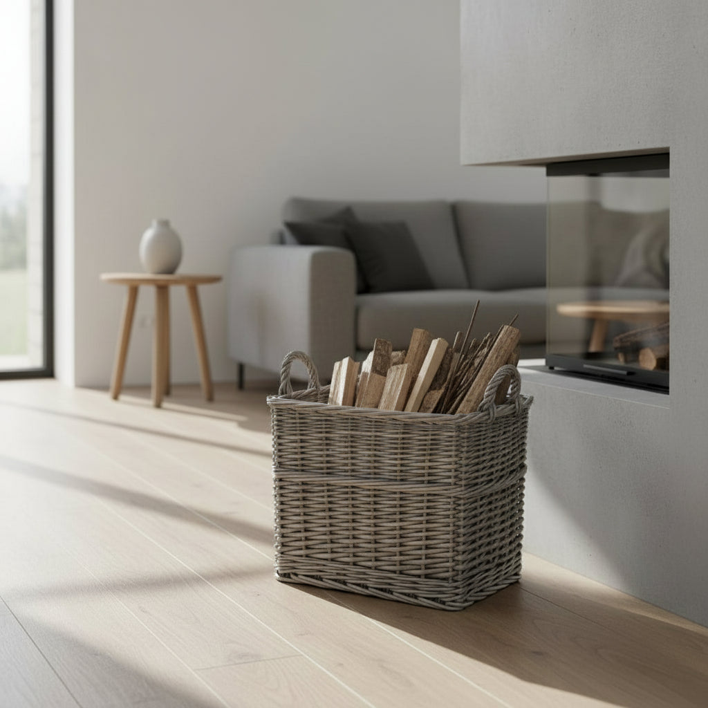 Lined Kindling Basket - Not A Boring Box