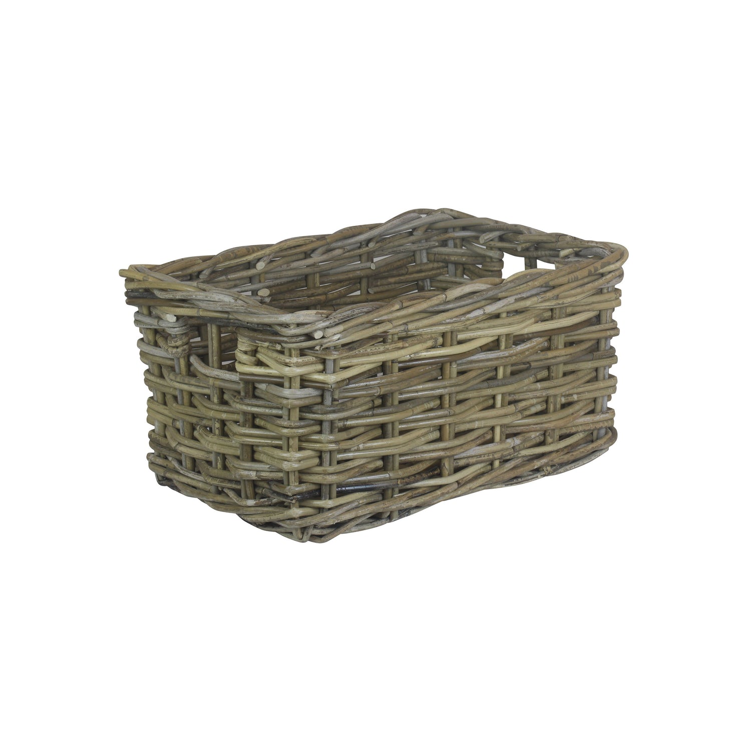 Rectangular Grey Rattan Pantry Basket Medium - Not A Boring Box