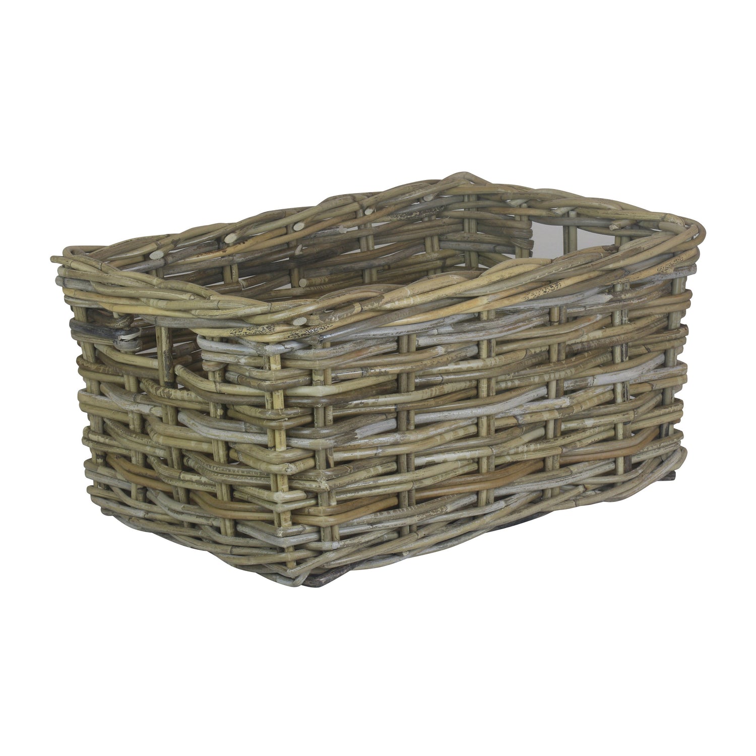 Rectangular Grey Rattan Pantry Basket Large - Not A Boring Box