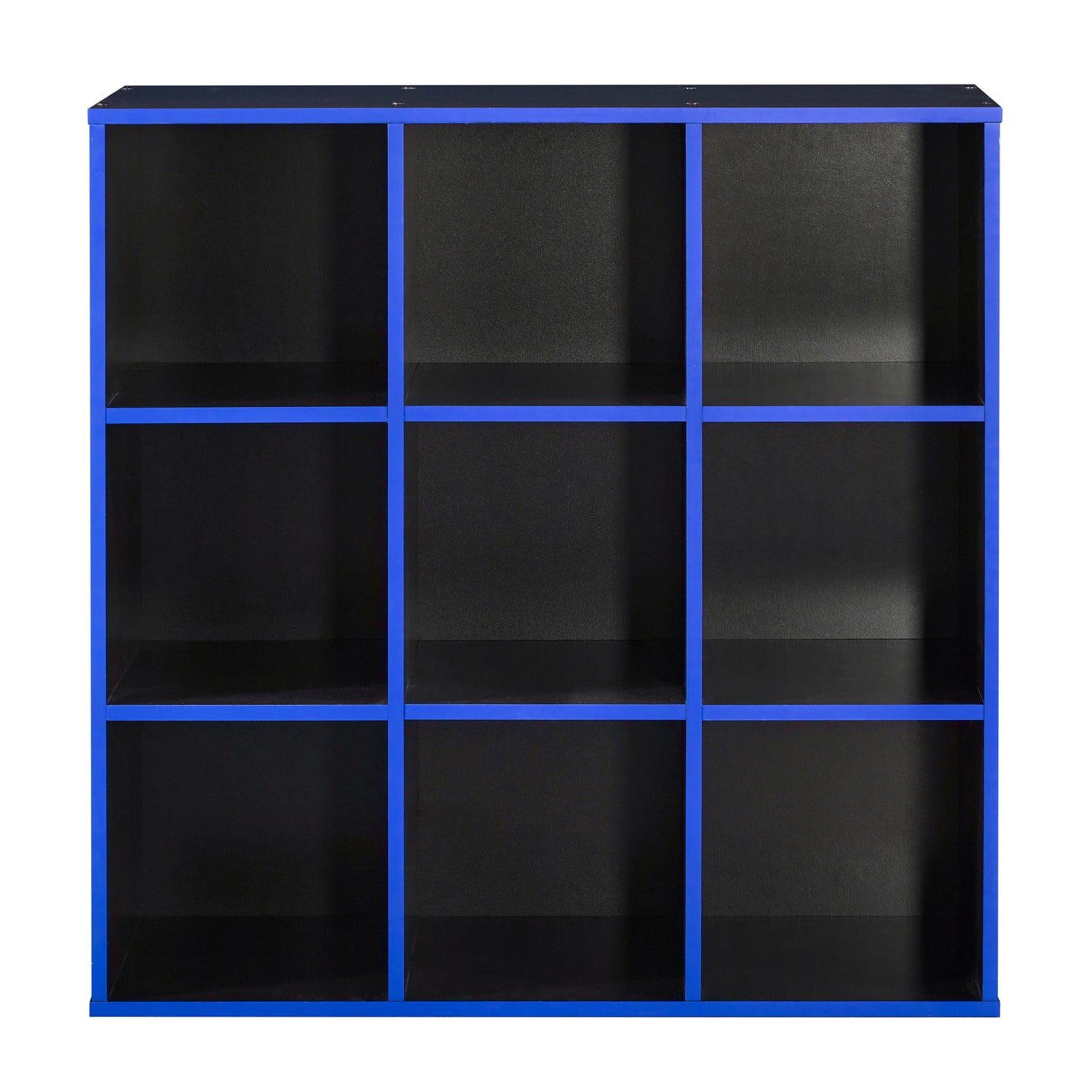 9 Cube Storage Unit Black And Blue - Not A Boring Box