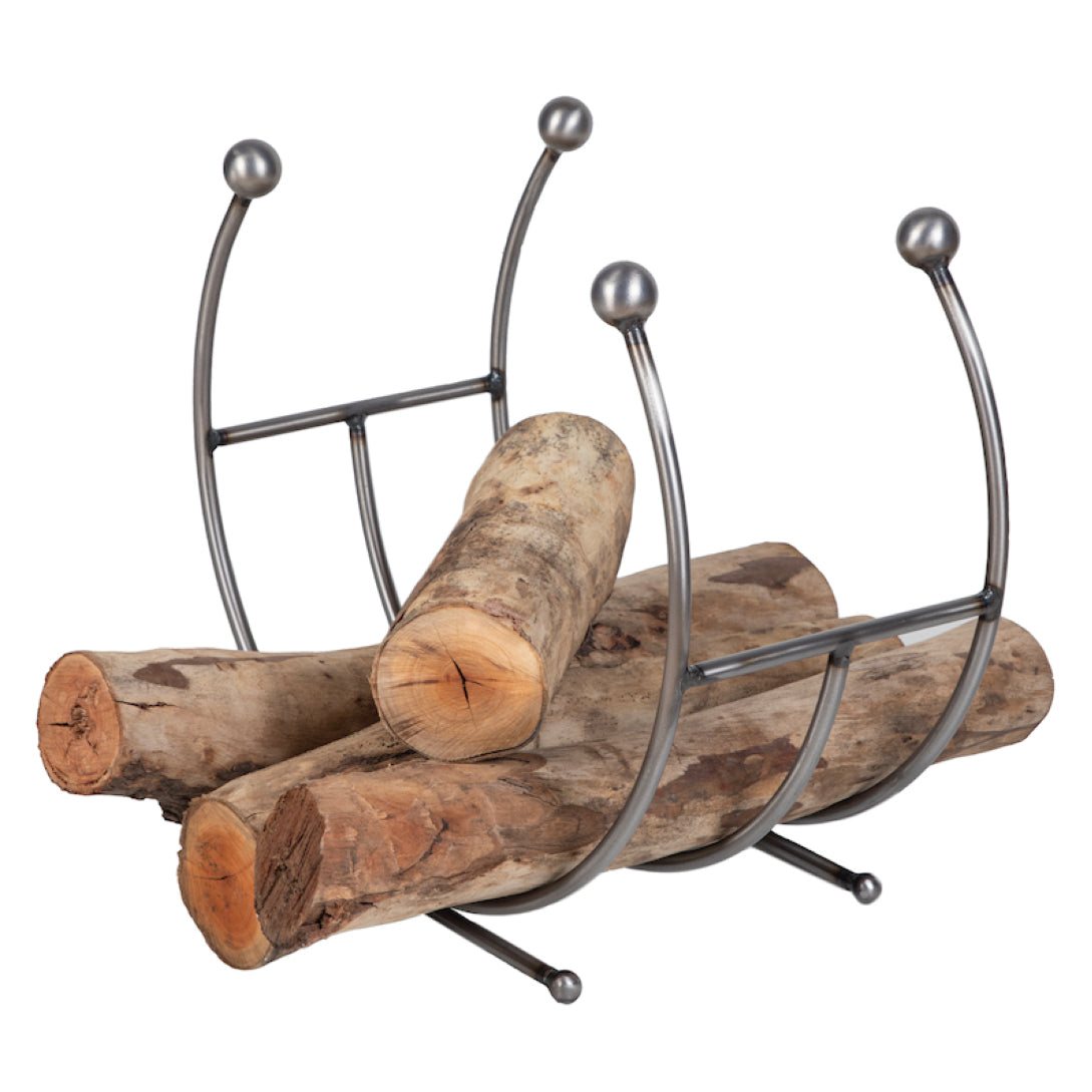 Curved Log Holder Blacksmith