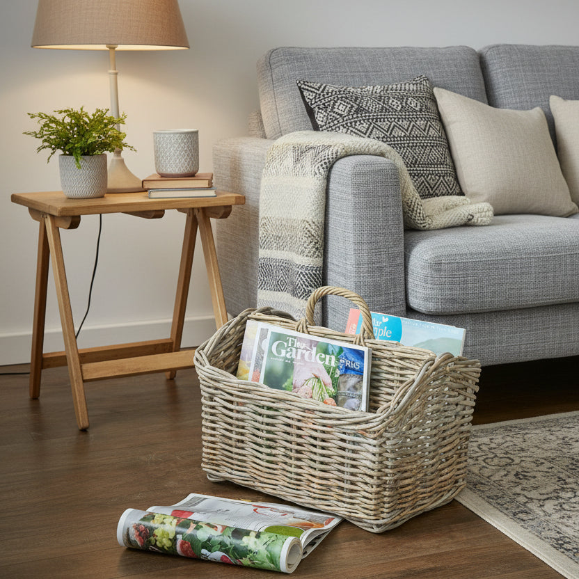 Magazine Rack Rattan - Not A Boring Box