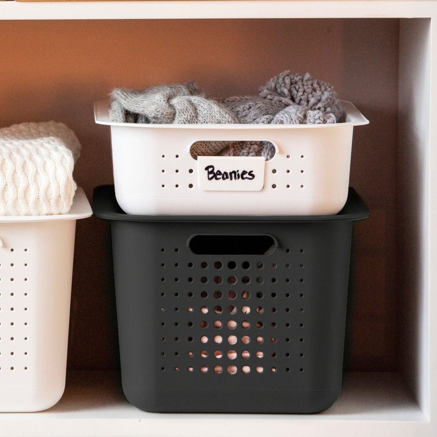 White SmartStore Basket - Shallow - Not A Boring Box APFE