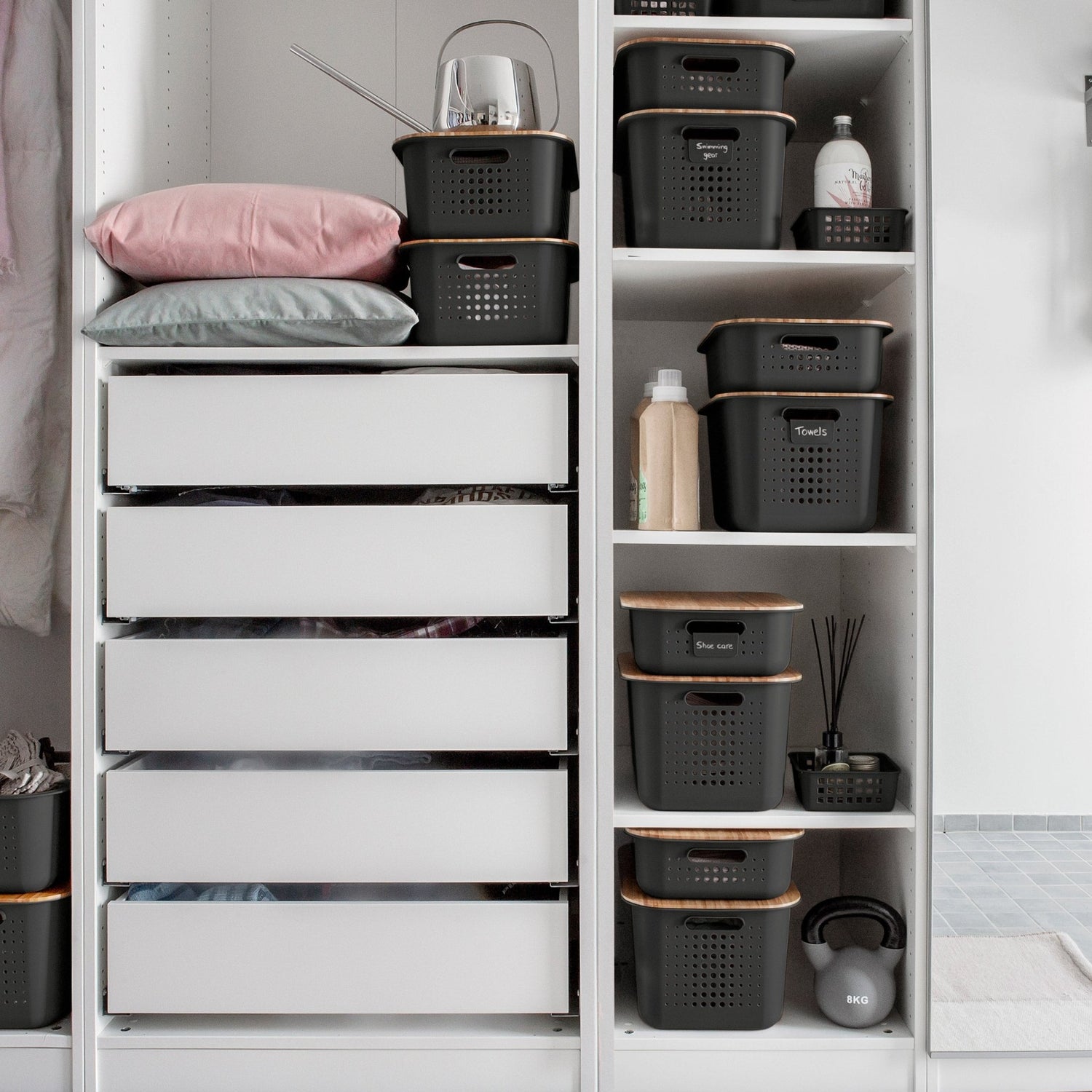 SmartStore Basket Bamboo Lid - Not A Boring Box APFE