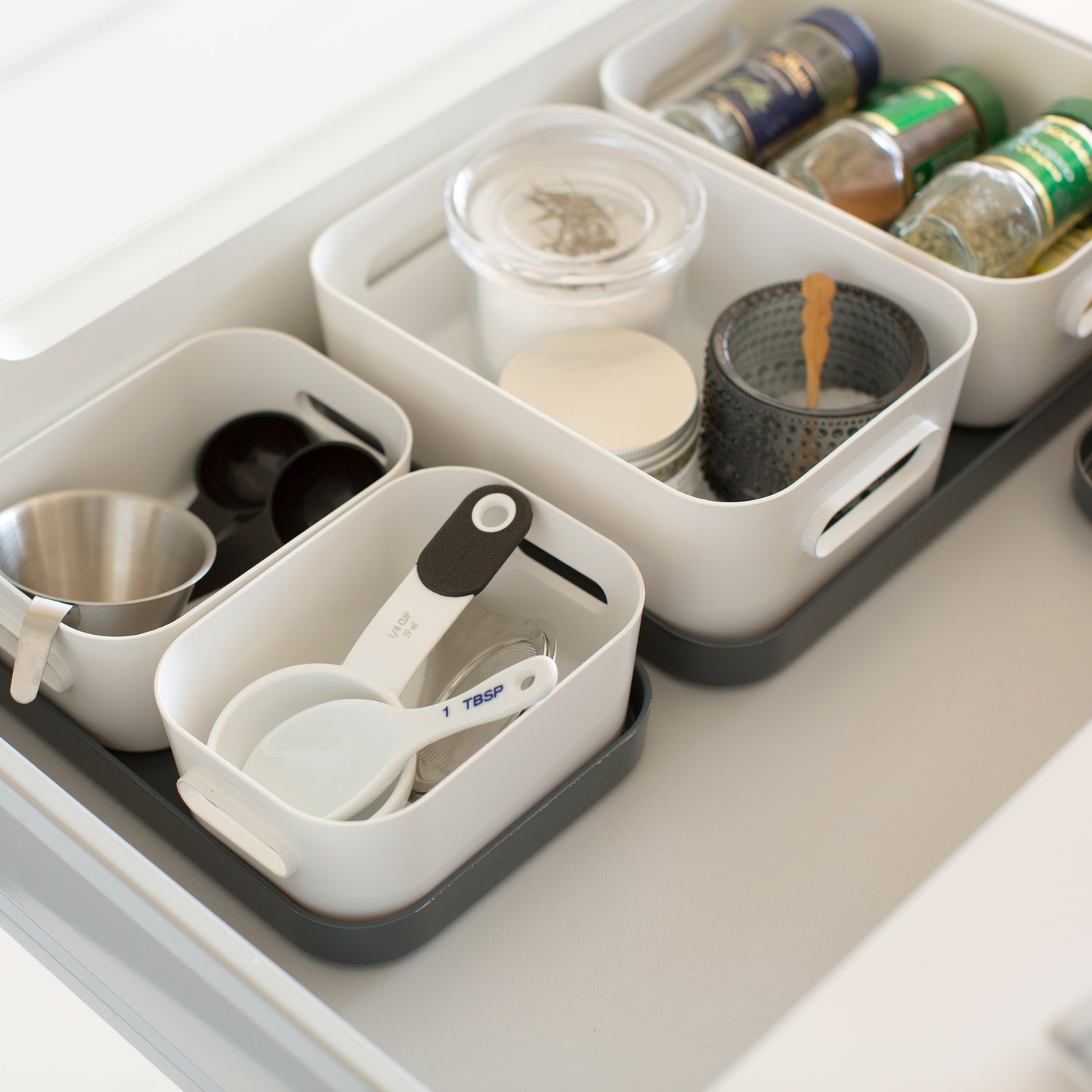 Stacking Lidded Storage Box Bundle White & Grey - Not A Boring Box