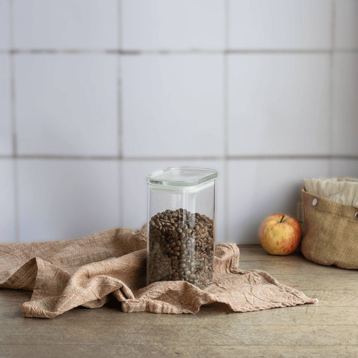 Rectangular Glass Storage Canisters with Airtight Lid
