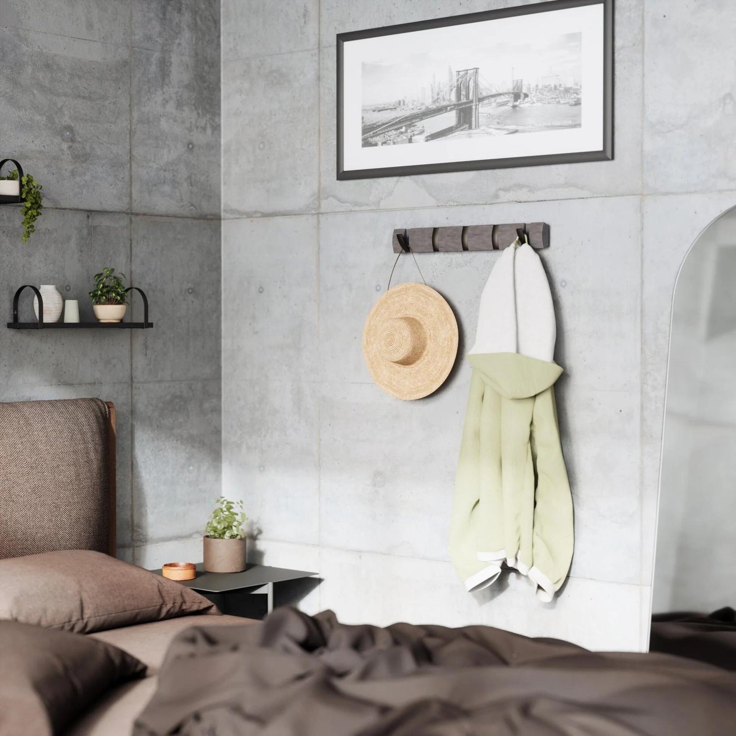 Flip 5 Coat Hook Grey & Anthracite