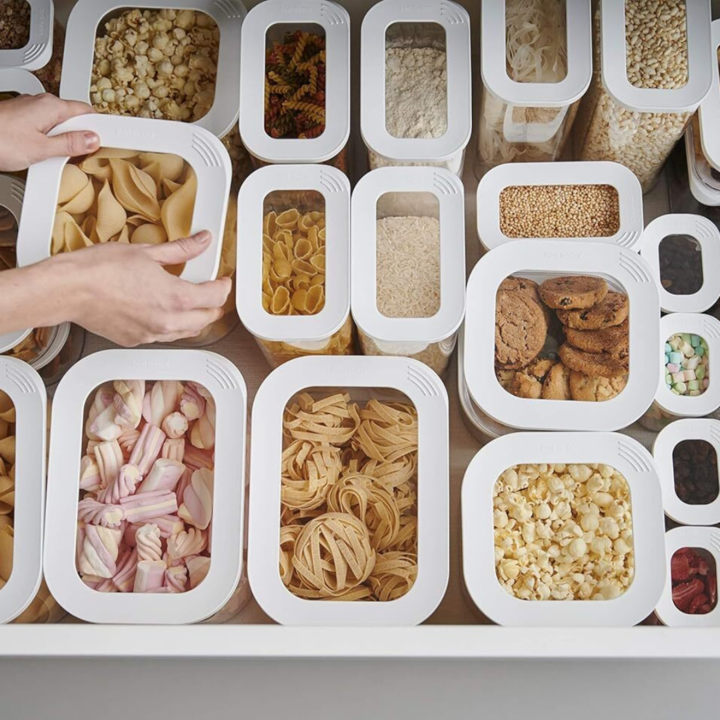 9 X Clear Kitchen Storage Canisters - Not A Boring Box