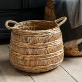 Small Round Woven Storage Basket - Bilberry