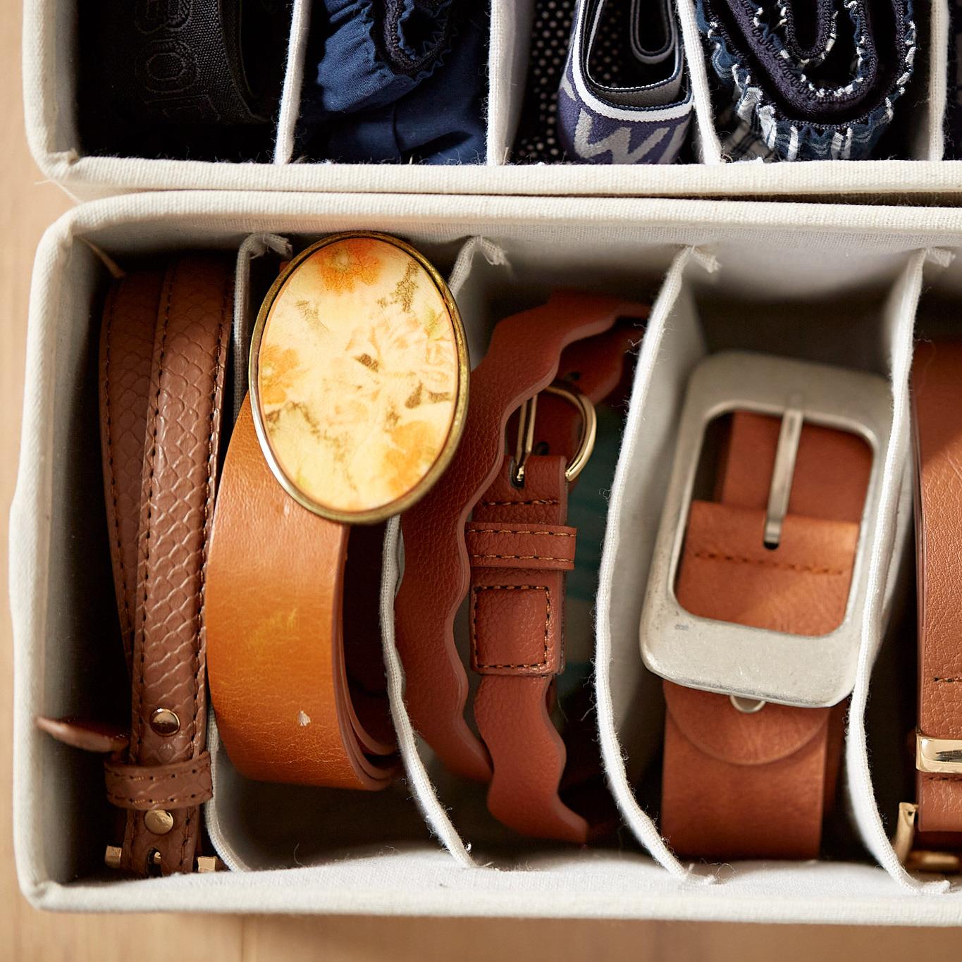 Set of 2 Drawer Organisers with 6 Compartments - 15cm Wide – Not A