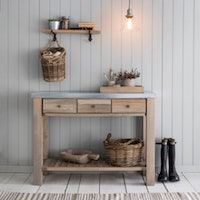 Zinc Topped Potting Table - Large