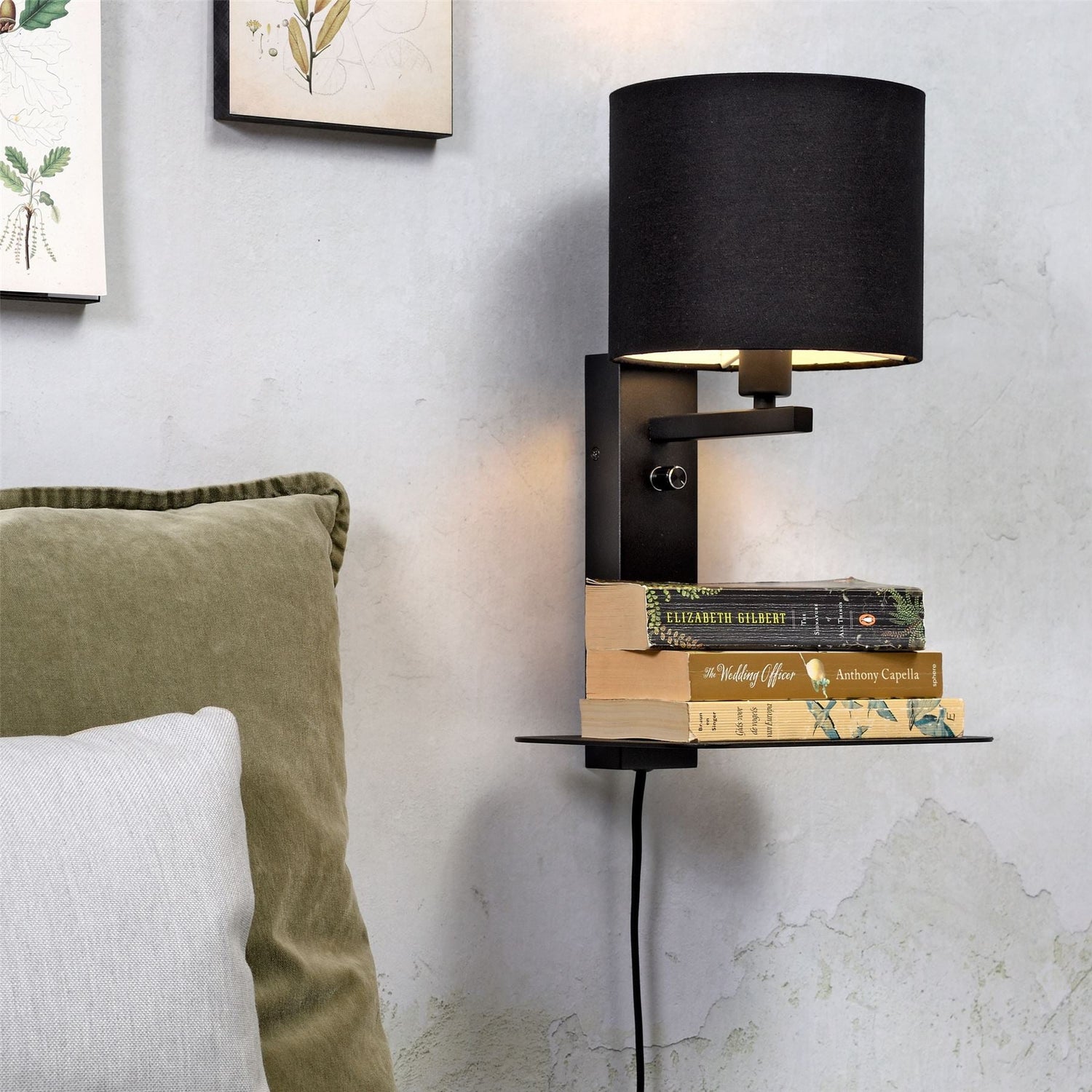 Wall Mounted Lamp with Shelf - Florence