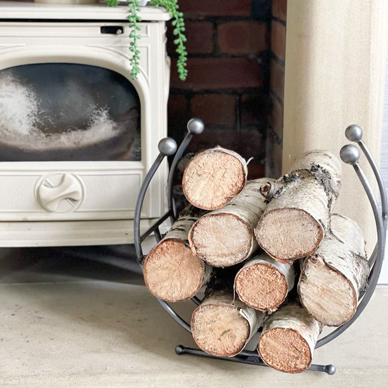 Curved Log Holder - Blacksmith
