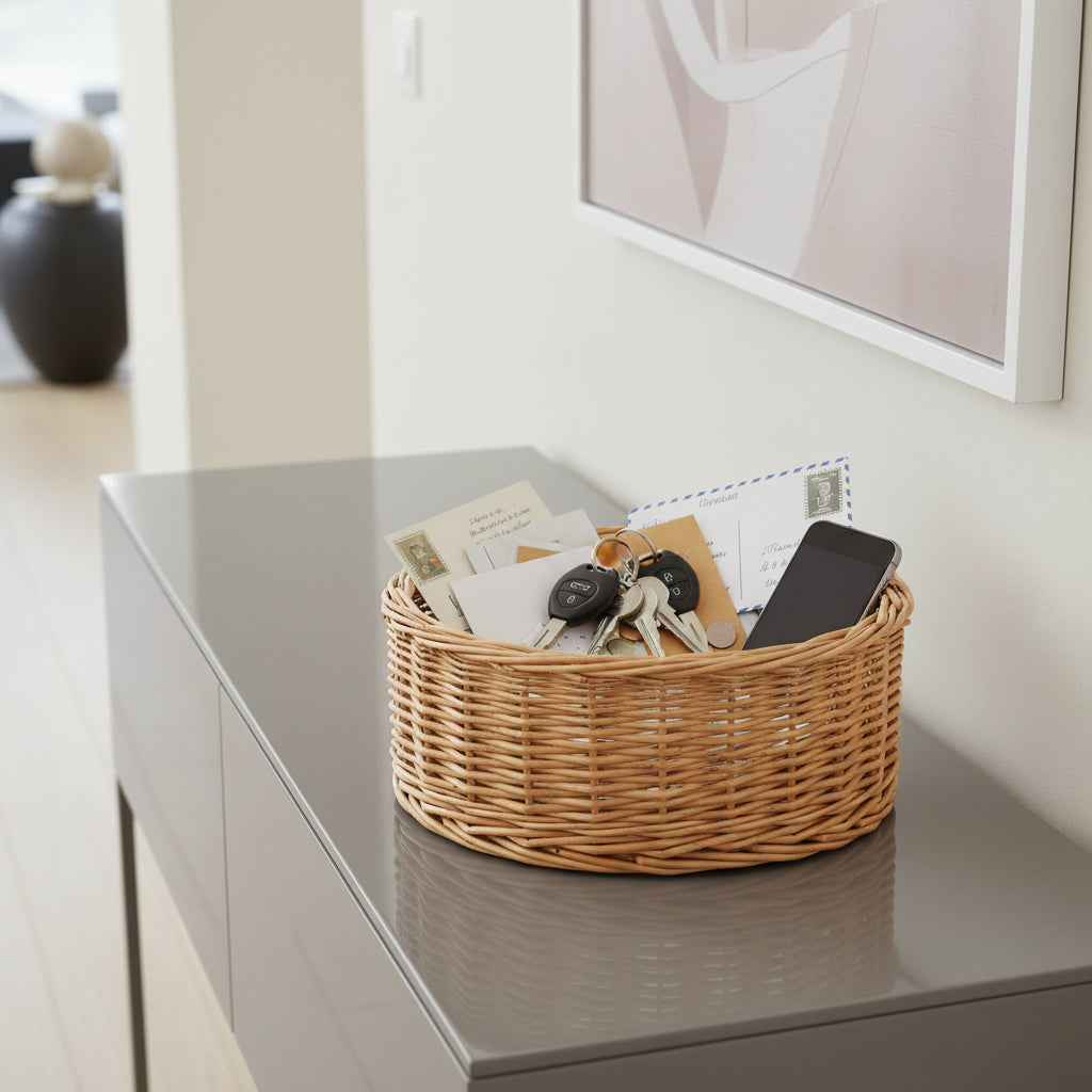 Round Willow Storage Basket